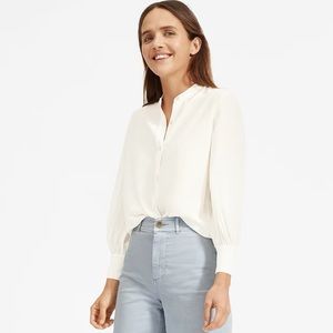 Everlane The Clean Silk Blouson Shirt